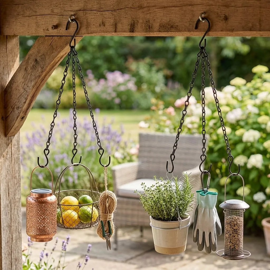 Sturdy Hanging Basket Chain Flower Pot Hangers Replacement Chains For Bird Feeders Hanging Basket Chain Hang Hooks Easy Kit