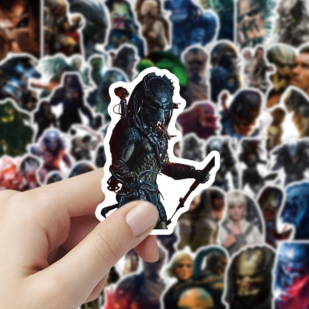 51PCS New Predator Horror Movie Stickers Monster Kids Toy DIY Skateboard Luggage Phone Fridge Car Motorcycle Decals Graffiti