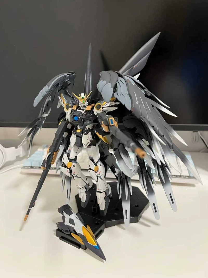 Bandai Mg Wing Gundam Zero Ka Custom Black Swan Finished action FigureTrendy Toy Collectible Model anime Display enthusiast Gift