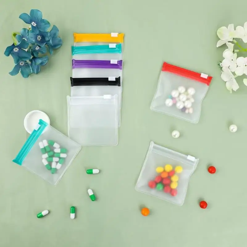 7/21Pcs Pill Pouch Bags Reusable Zippered Pill Pouch Medicine Organizer Self Sealing Translucent Medicine Bags Travel Bags