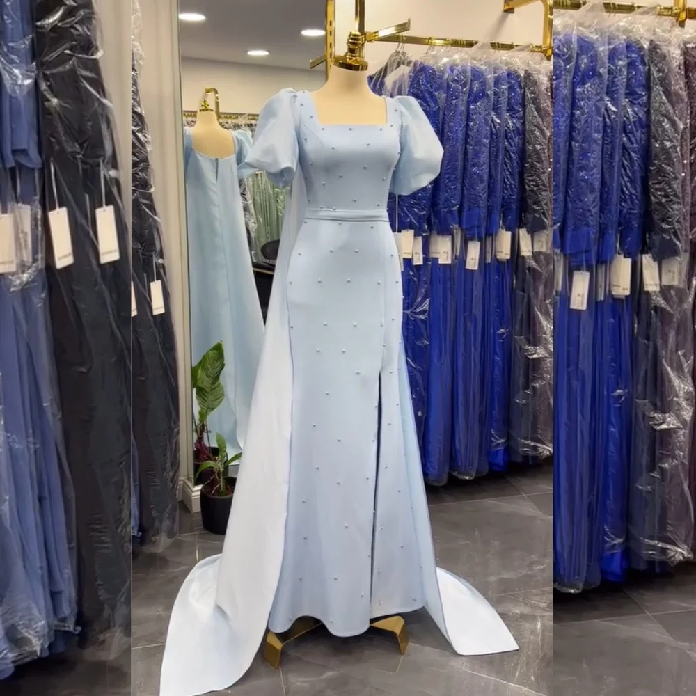 

Customized Formal Jersey Pattern Straight Square Neck Midi Dresses Bespoke Occasion Chinese Style Classic