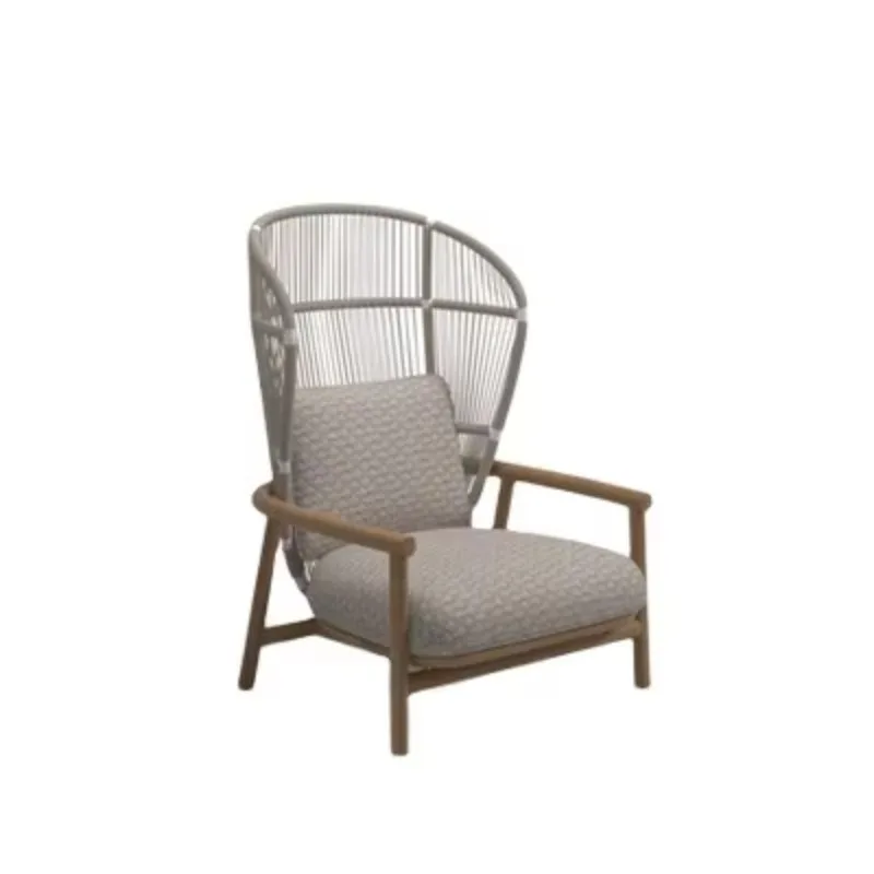 LTT solid wood rope sofa combination courtyard outdoor garden balcony rattan sofa chair furniture