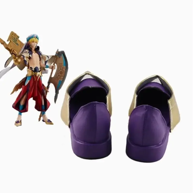 Gioco Anime Fate Grand Order Caster Gilgamesh Stivali Scarpe Cosplay su misura