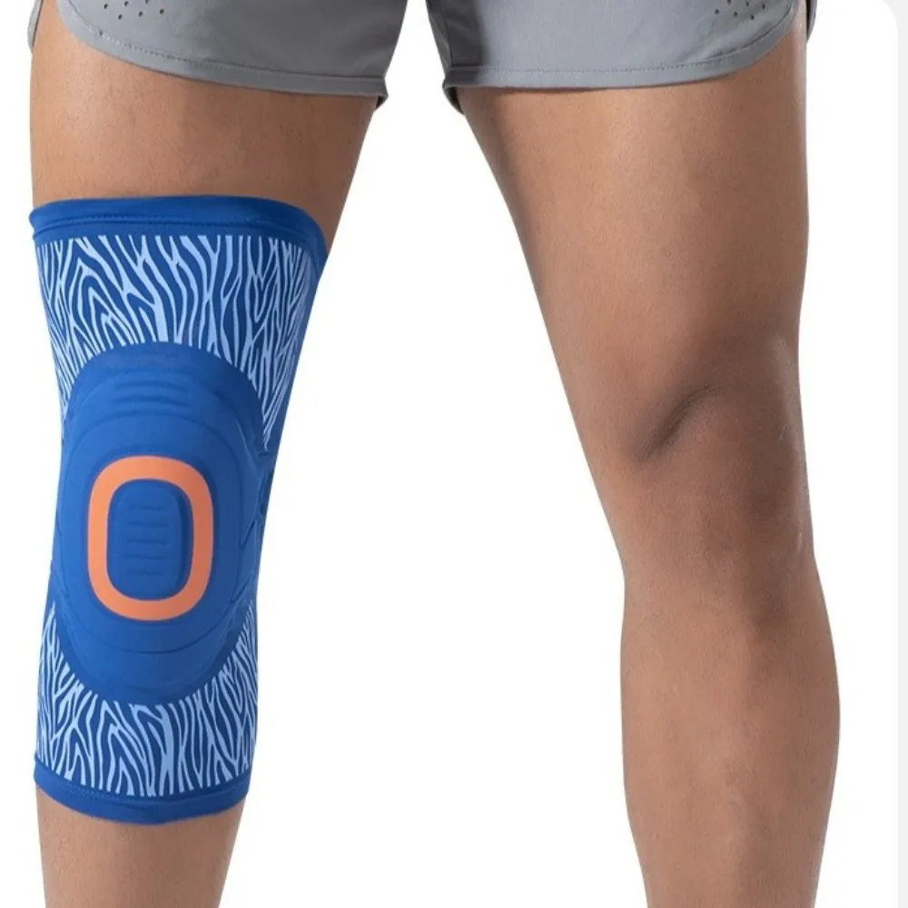 

Pressurized Elastic Sports Knee Pad Adjustable Breathable Compression Knee Brace Joints Protector Shock- absorption