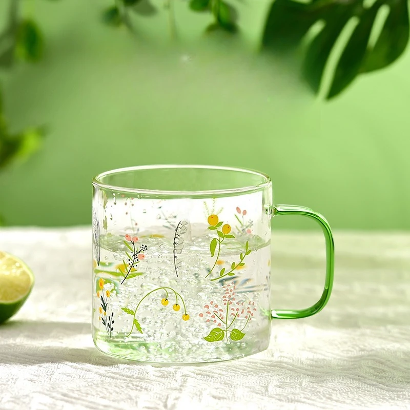 

LTT small fresh glass high temperature resistant juice milk cup high value drinking cup