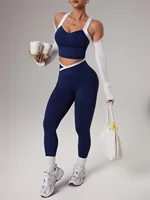 2 pcs Women Seamless Yoga Sets Jogging Outfit Sport Leggings Bra Sportswear Woman Gym Outfit Workout Set Yoga Clothes Activewear 5