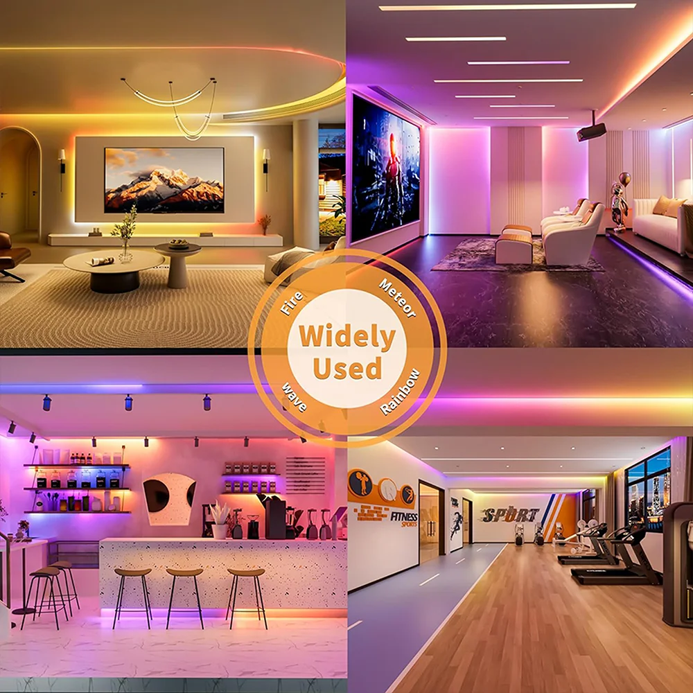 RGB Color LED Strip WS2815 IC 12V Bluetooth WiFi Alexa Music Controller Kit Addressable Dream Color Flexible LED Light for Home