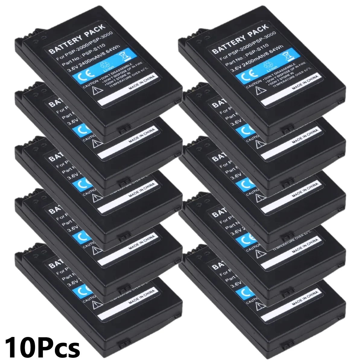 

10Pcs Batteries PSP-S110 Battery Bateria for Sony PSP-2000 PSP-3000 PSP-2004 PSP-3004 PlayStation Portable Gamepad Controller