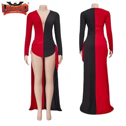 Film Harley 3 Cosplay Queen Quinn Costume Cosplay vestito rosso e nero Harleen Cosplay donne Quinn Costume adulti