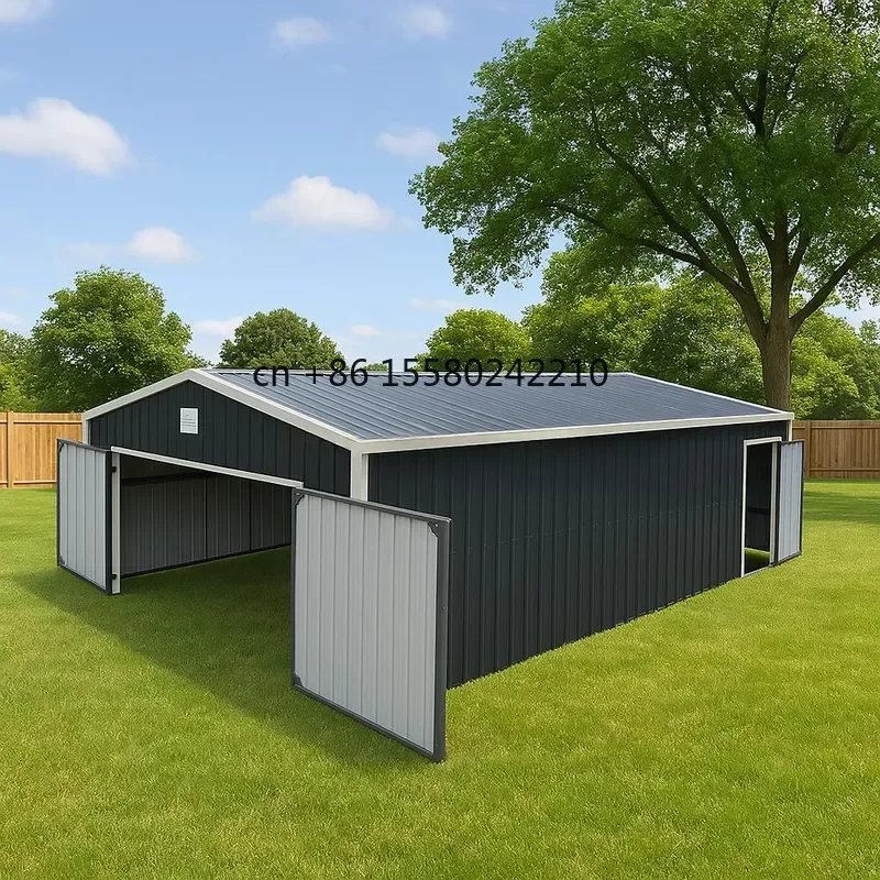 2026 hot for Portable High Quality Outdoor Waterproof Galvanized Steel Frame Metal Sheet Roof Carport Shed for Car Parking