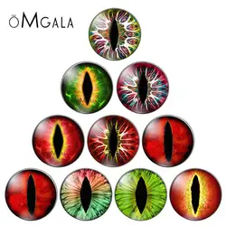10mm/12mm/14mm/16mm/20mm/25mm 쌍 고양이 드래곤 눈 라운드 유리 카보 숑 플랫 백 사진 보석 카메오 펜던트 설정 찾기