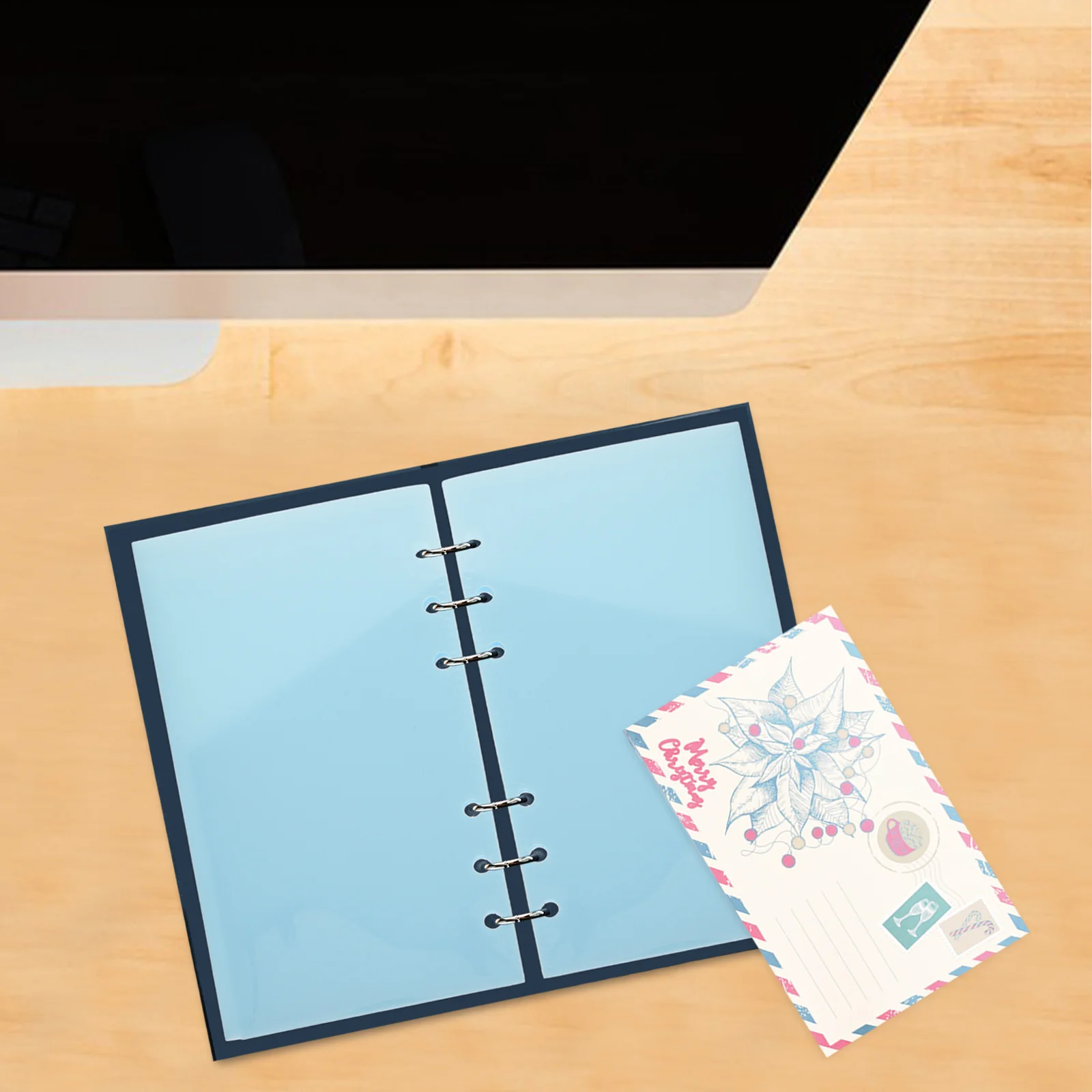 

5Pcs A6 Loose Leaf Inserts PP Material Portable Multi-Use Budget Organizer for Receipts Stamps Cards Loose Leaf Pocket