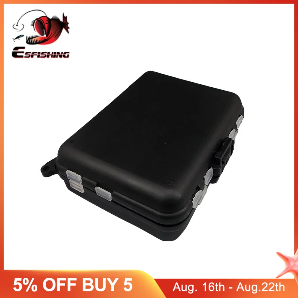 

ESFISHING Mini Fishing Tackle Boxes Hook Storage Case Box Compartments Fish Lures Plastic Storage Holder Fishing Accessories