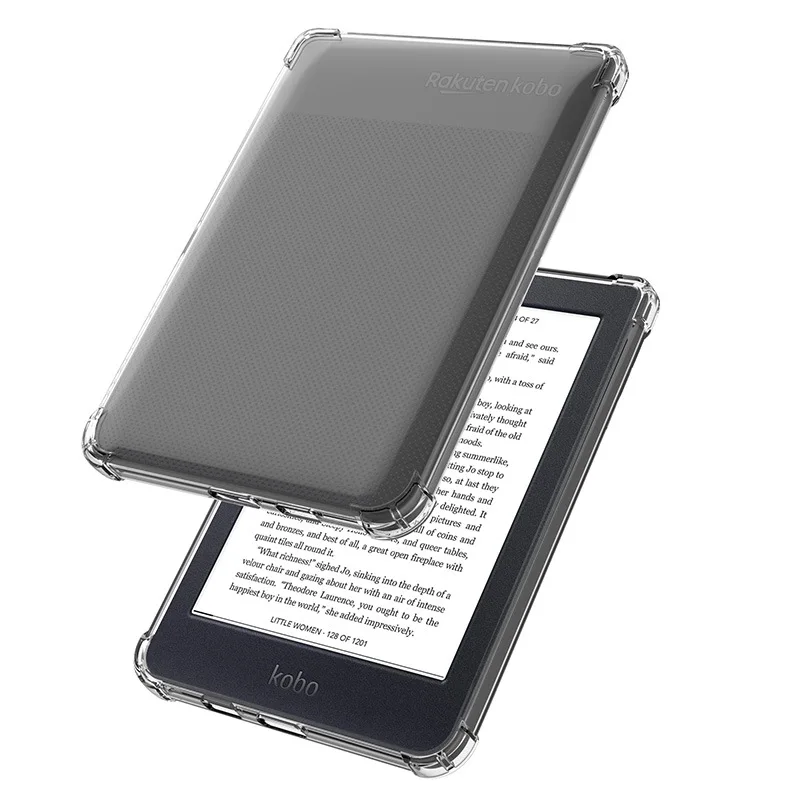 For Kobo Sage Case 8inch With Pen Slot Transparent TPU Soft Tablet Back Cover Protective Shell Shockproof E-book Reader+Gift