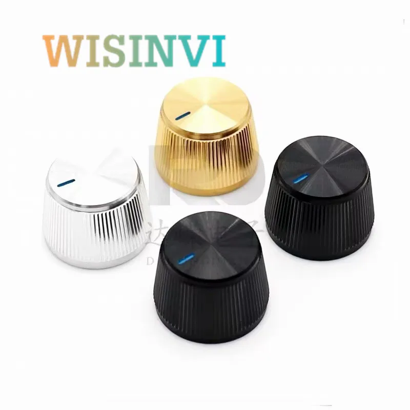 1PCS Aluminum Alloy Solid Potentiometer Knob Amplifier Volume Knob Cap for Marshall Diameter 22mm Height 15mm Circular Hole 6mm