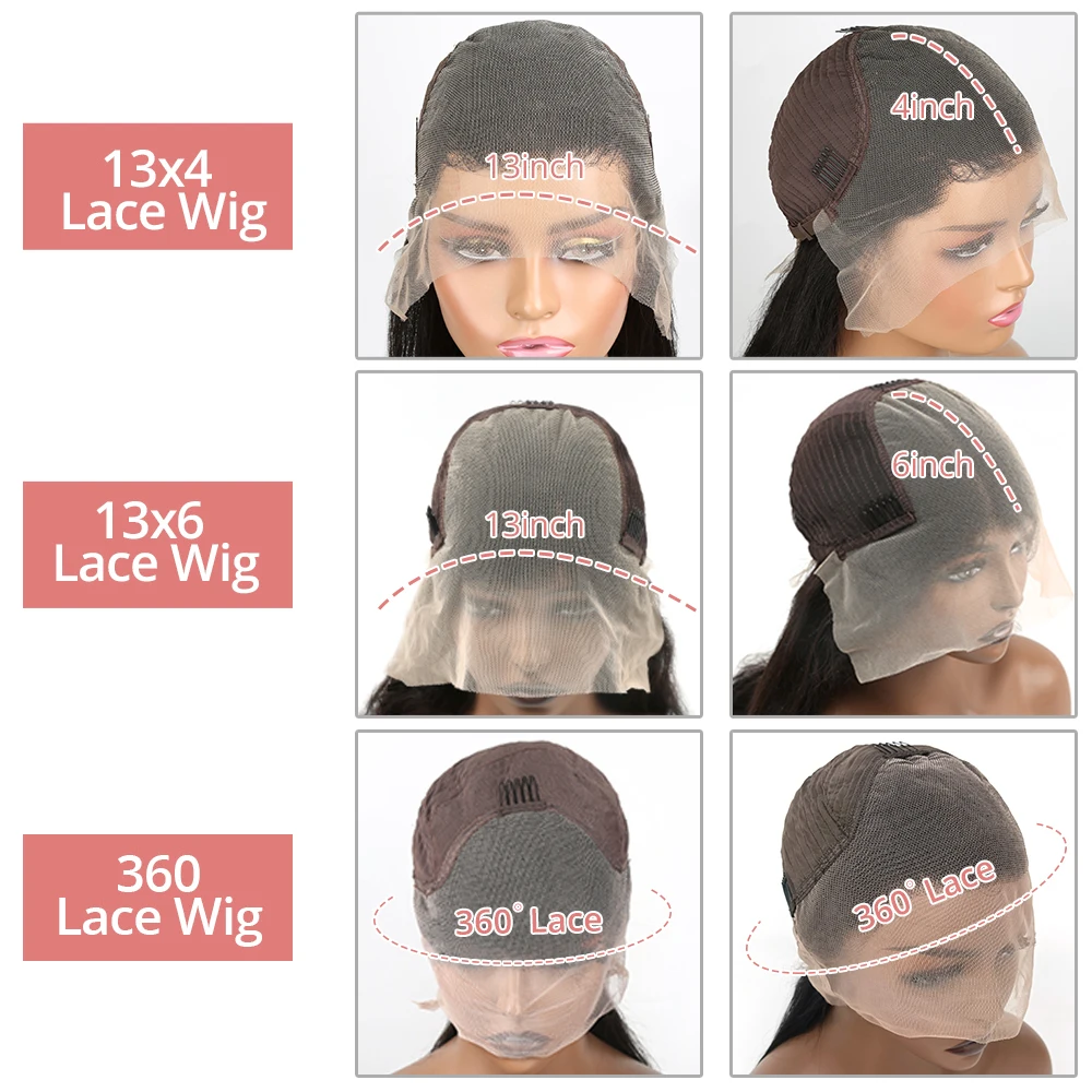 300% Hoge Dichtheid Losse Diepe Golf 40 46 Inch 13x6 13x4 360 HD Kant Frontale Menselijk Haar Pruik Braziliaanse Ruwe Haar Krullend Pruiken Voor Vrouwen