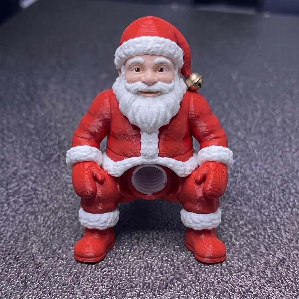 Santa Claus Toothpaste Topper 2pcs Santa Claus Toothpaste Dispenser Set 3d Bathroom Oral Care Topper Reusable Plastic for Kids