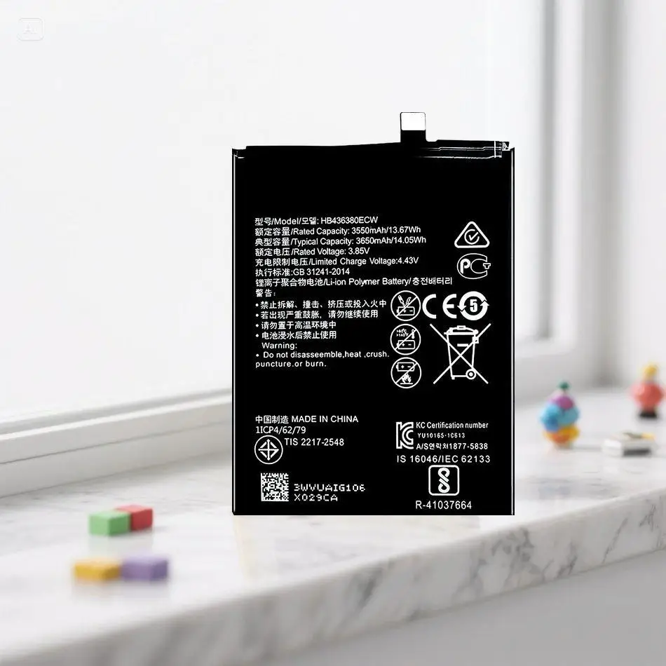 

Mobile Phone Battery Fast Charging For Huawei P30 Ele-L09 Ele-L29 Ele-AL00 Ele-TL00 3650Mah HB436380ECW