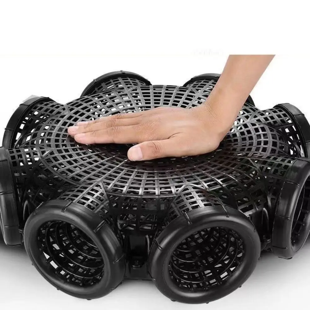 

3/6/8 Holes Black Fish Net Cage Plastic Durable Loach Trap Multifunctional Easy To Install Crayfish Catcher Finless Eel