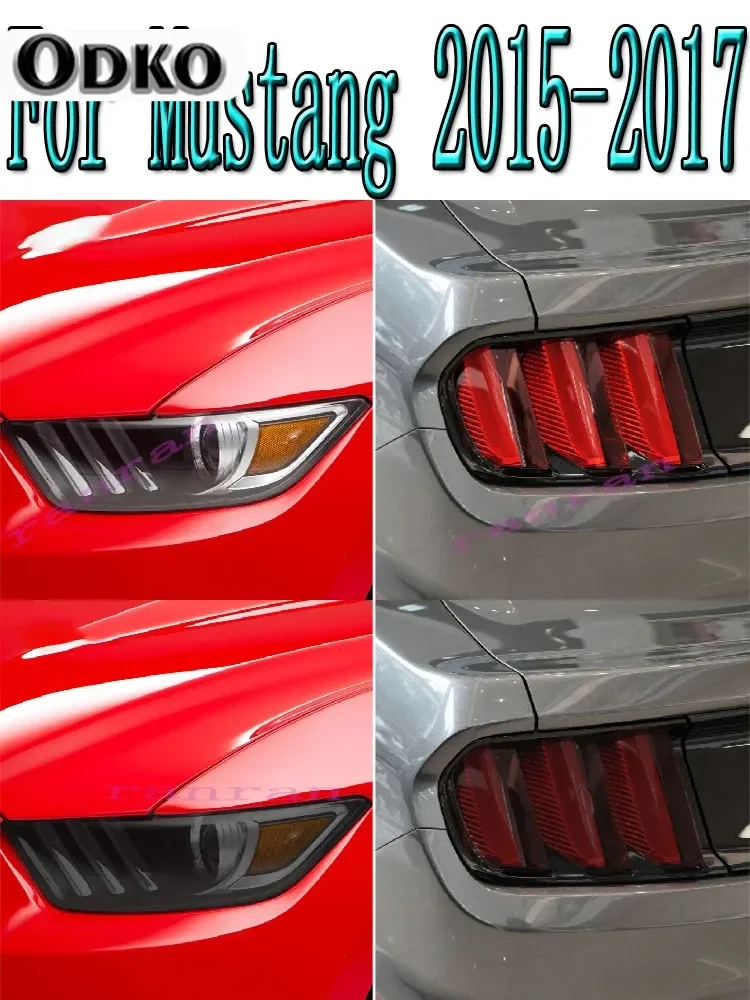 

Защитная пленка для передних фар Ford Mustang 2015-гг. в., Shelby GT500, черная, прозрачная, из ТПУ