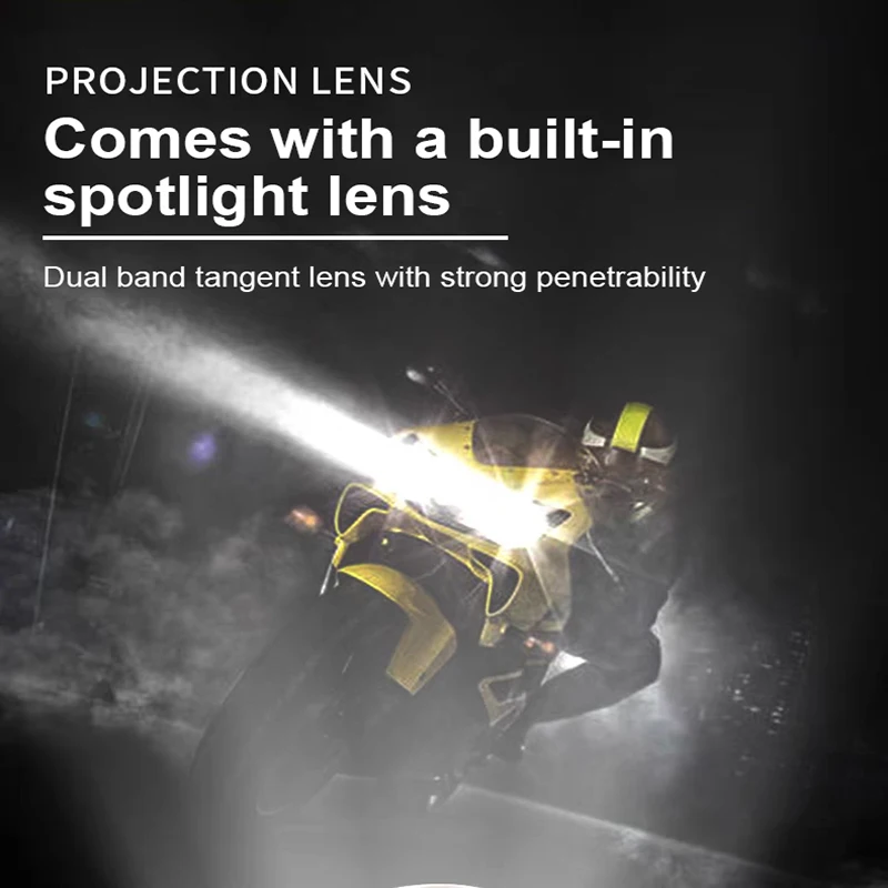 1pc Motorcycle H4 Headlight 2-Color Beam Led Waterproof Powerful Led Light For Through Fog Motorcycle Accessories