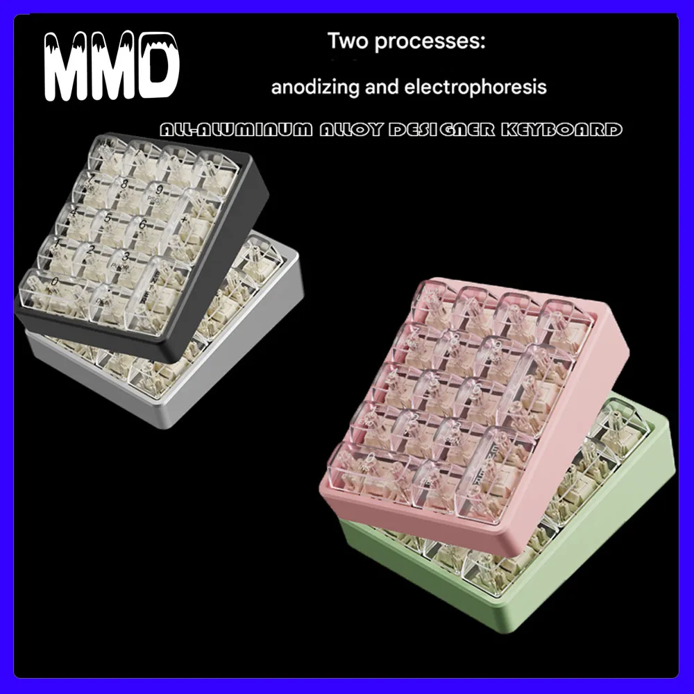 

Mmd Km17 Keyboard Portable Designer Keyboard Aluminum Alloy Full Key Custom Numerical Mechanical Via Small Keyboard For Designer