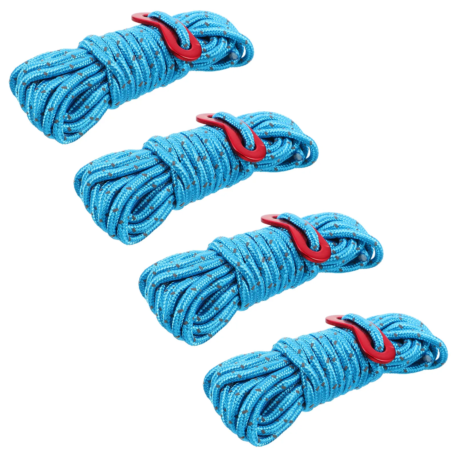 

Heavy Duty Reflective Tent Rope Kit 4Pcs Outdoor Camping Gear Windproof Tie Down Rope For Tents Tarps Hanging Cord Set