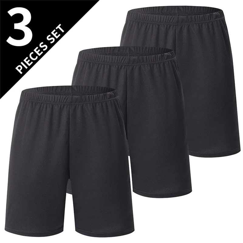 1/3 Piece Men's Short Pants Youthful Summer Pants Pure Color Breathable Sporty Comfortable Versatile Five-Pocket Pants