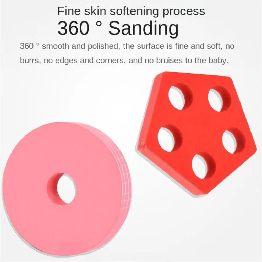 Montessori inspirado brinquedos sensoriais do bebê classificação empilhamento presentes educativos quebra-cabeça blocos de arco-íris de madeira habilidade motora fina brinquedo presente