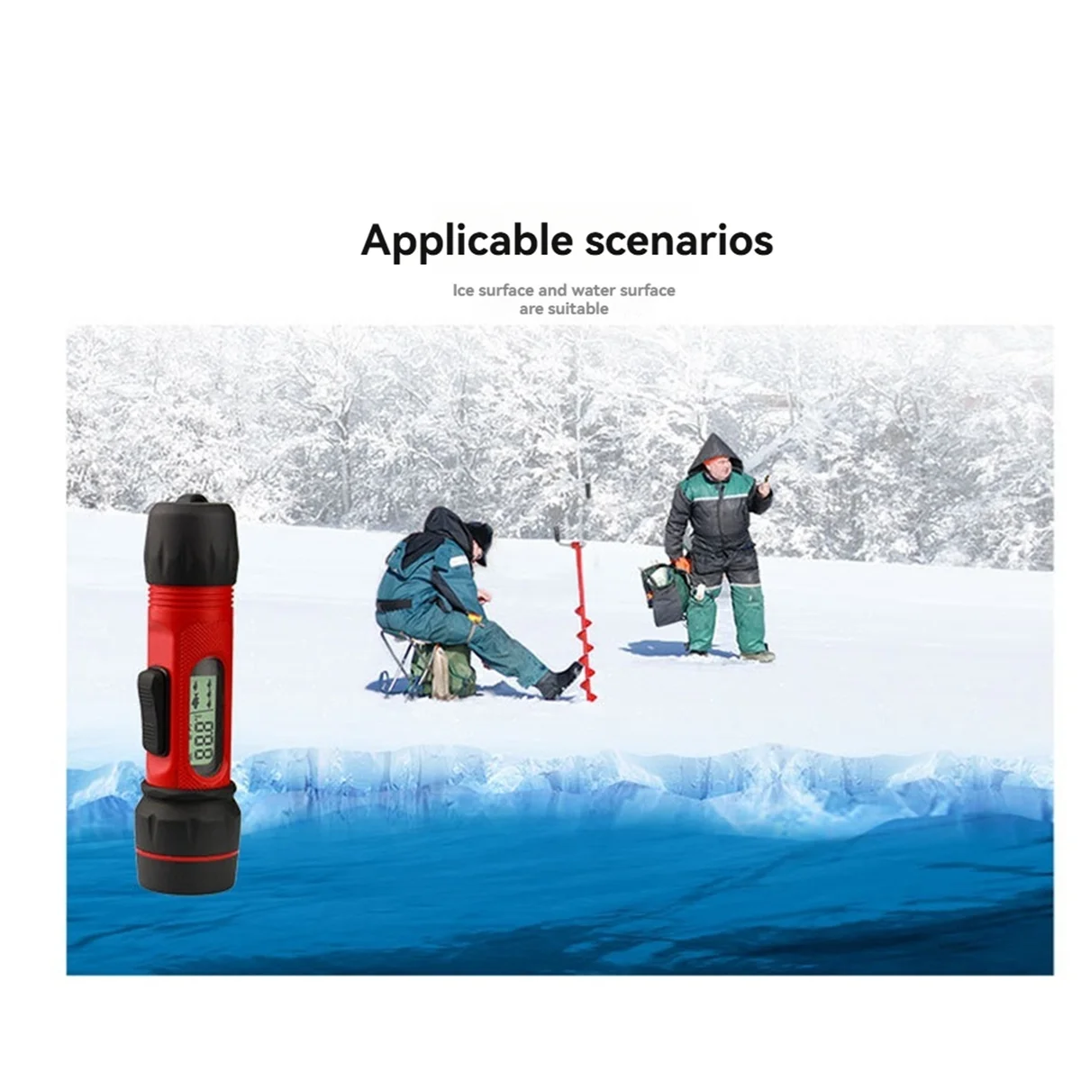 A56XQ F12 Wireless Fish Finder Echo Sounder 90M Depth Portable Waterproof Sonar for Winter Ice Fishing
