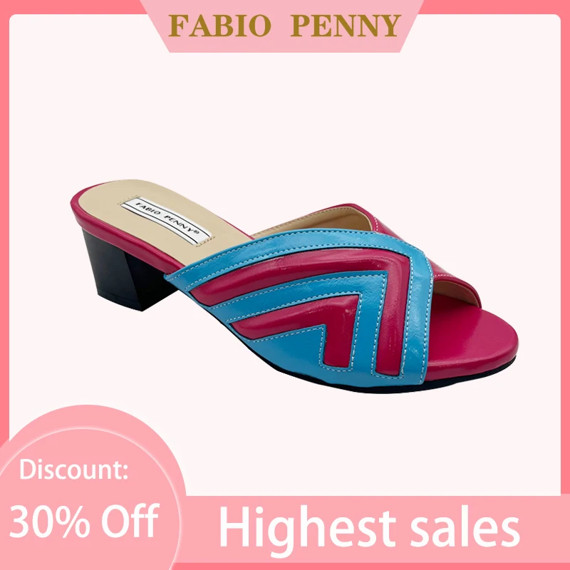 FABIO PENNY Italian fashion design summer new Chinese and African mothers dinner women's slippers