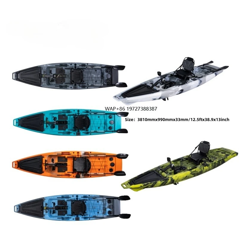 

More Stable and Safety Propeller Pedla Kayak with 12.5ft Length 39inch Width Sea Fishing Kayak Enjoyable More Fun