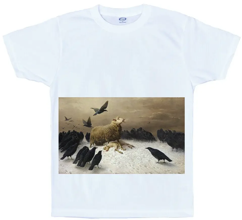 August Friedrich Schenck - Anguish Painting T shirt Y2K tops Unisex Summer Short Sleeve