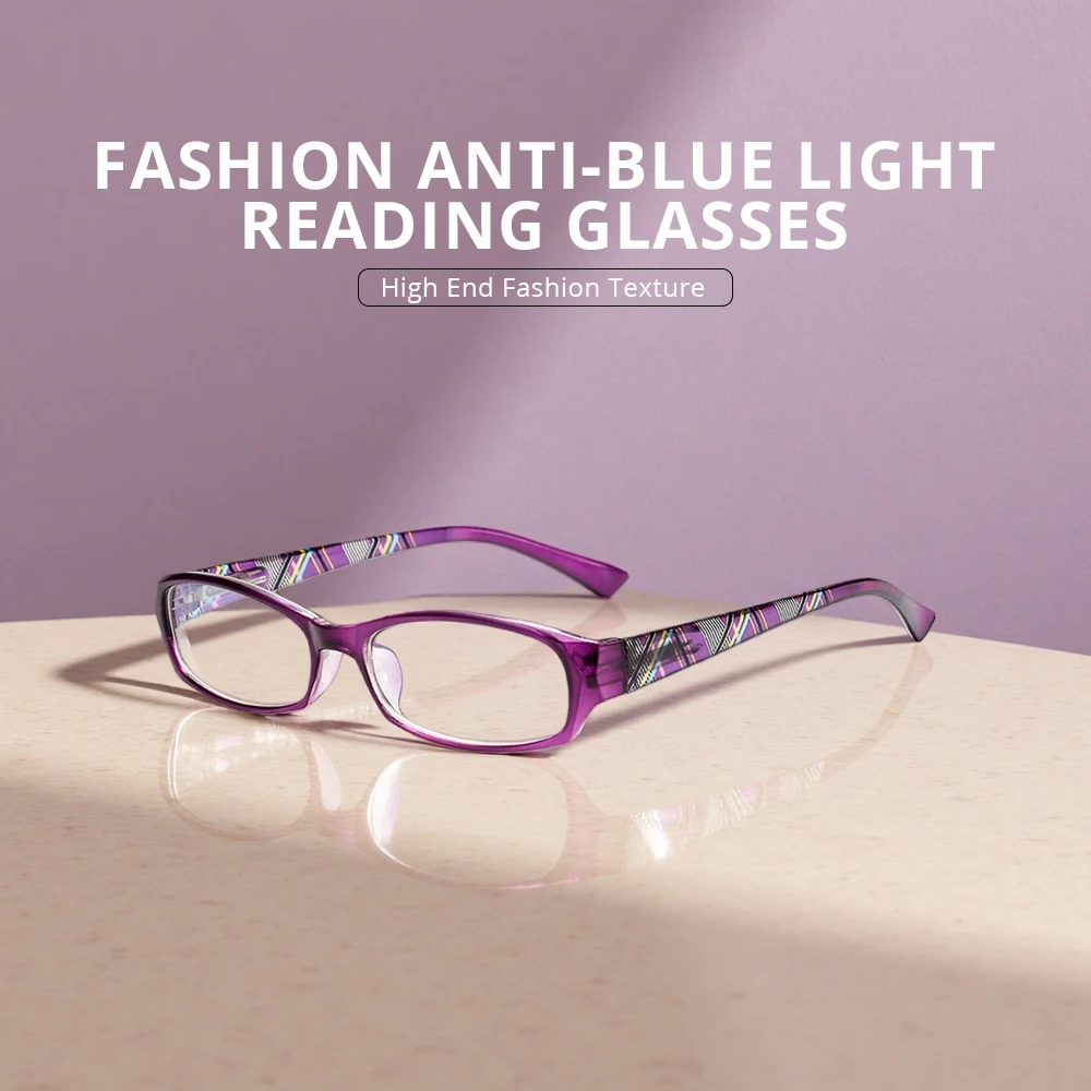 Leichte kleine Lesebrille für Damen, modisch, Presbyopie-Brille für Damen, trendige Anti-Blaulicht-Brille – Detail 3