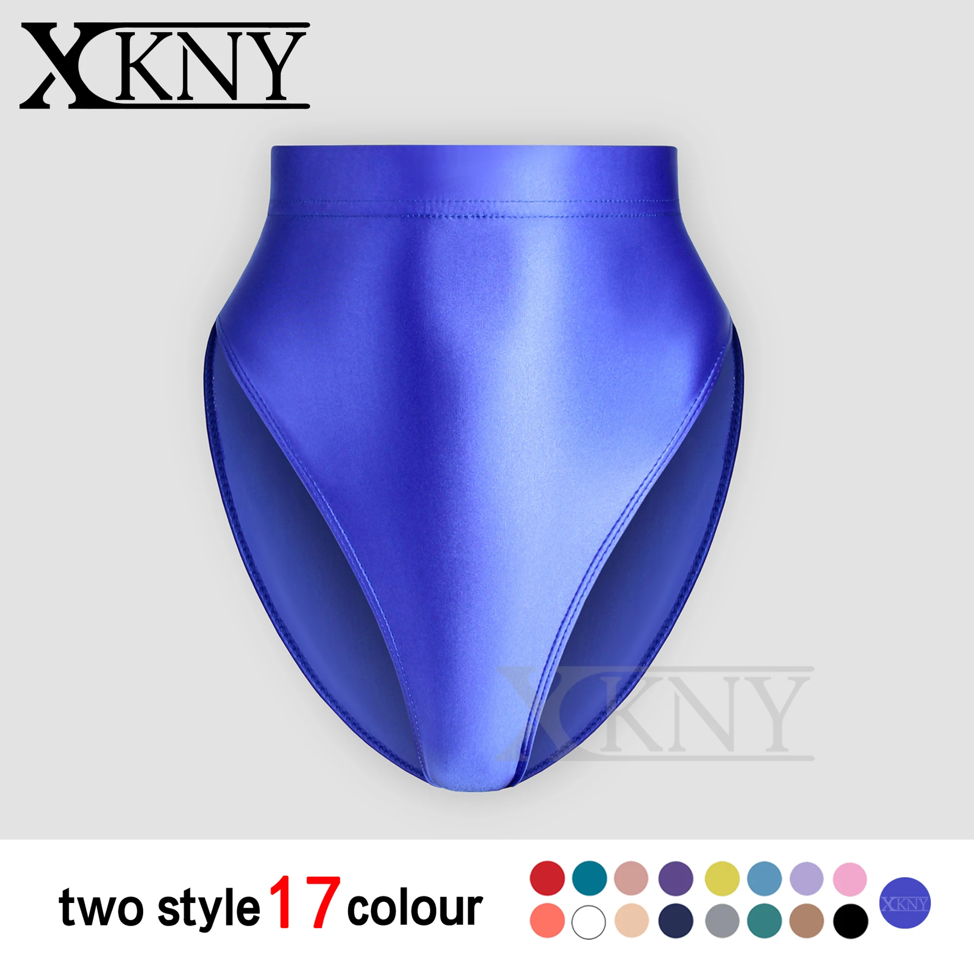 XCKNY satin glossy t-shaped pants with buttocks sexy solid bikini high waist sexy tights underpants briefs swimming trunks