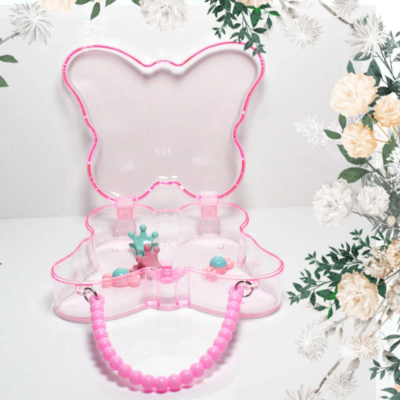 

Butterfly Plastic Jewelry Storage Box For Necklace Earring Pills Organizer Nail Beads Diamonds Rhinestone Charms Case