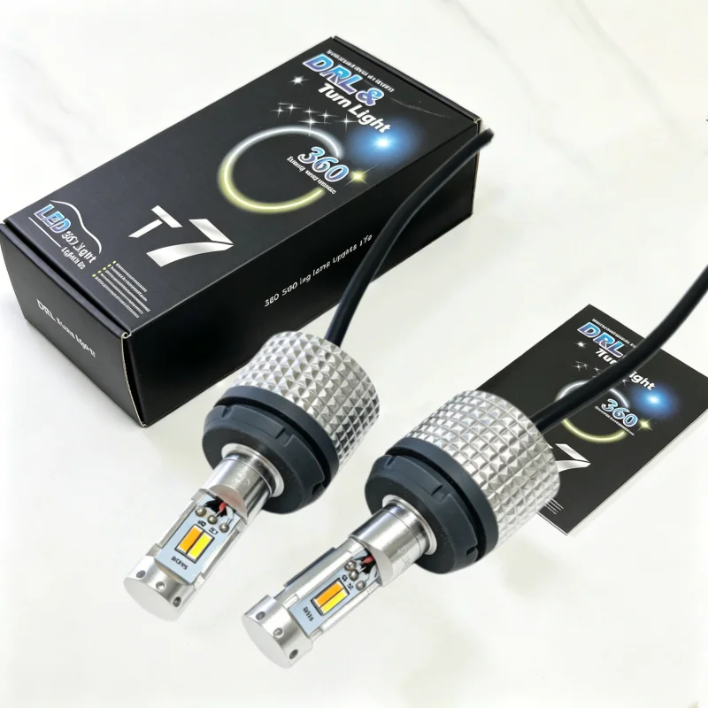 Tcart Car Accessory For Infiniti FX37 FX50 2011 Turn lights 60W 7440 WY21W LED White DRL Daytime Running Lights Turn Signals