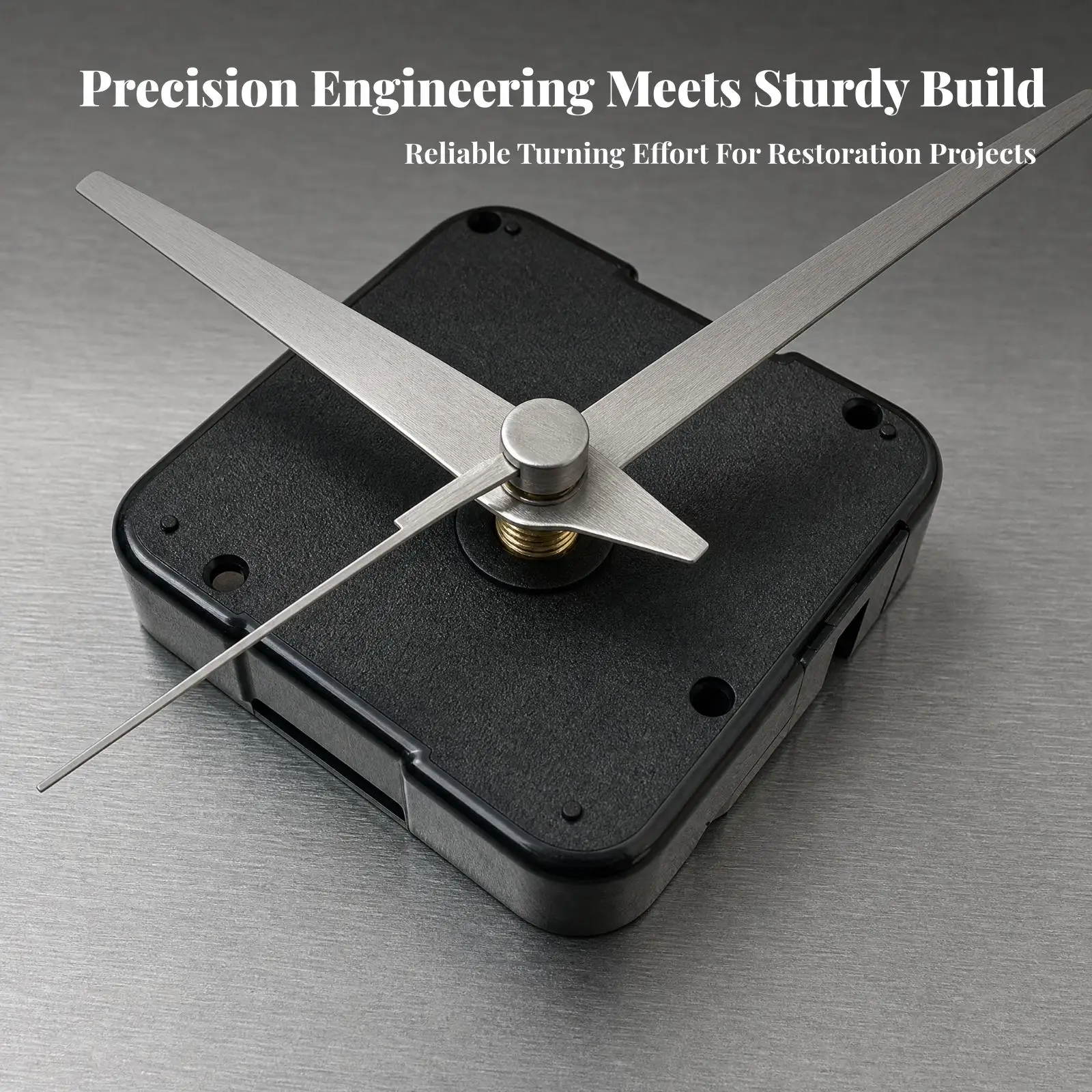 Metal Clock Movement Kit for Wall Clock Making Replacement Mechanism with Hands and Mounting Hardware for Home Repair