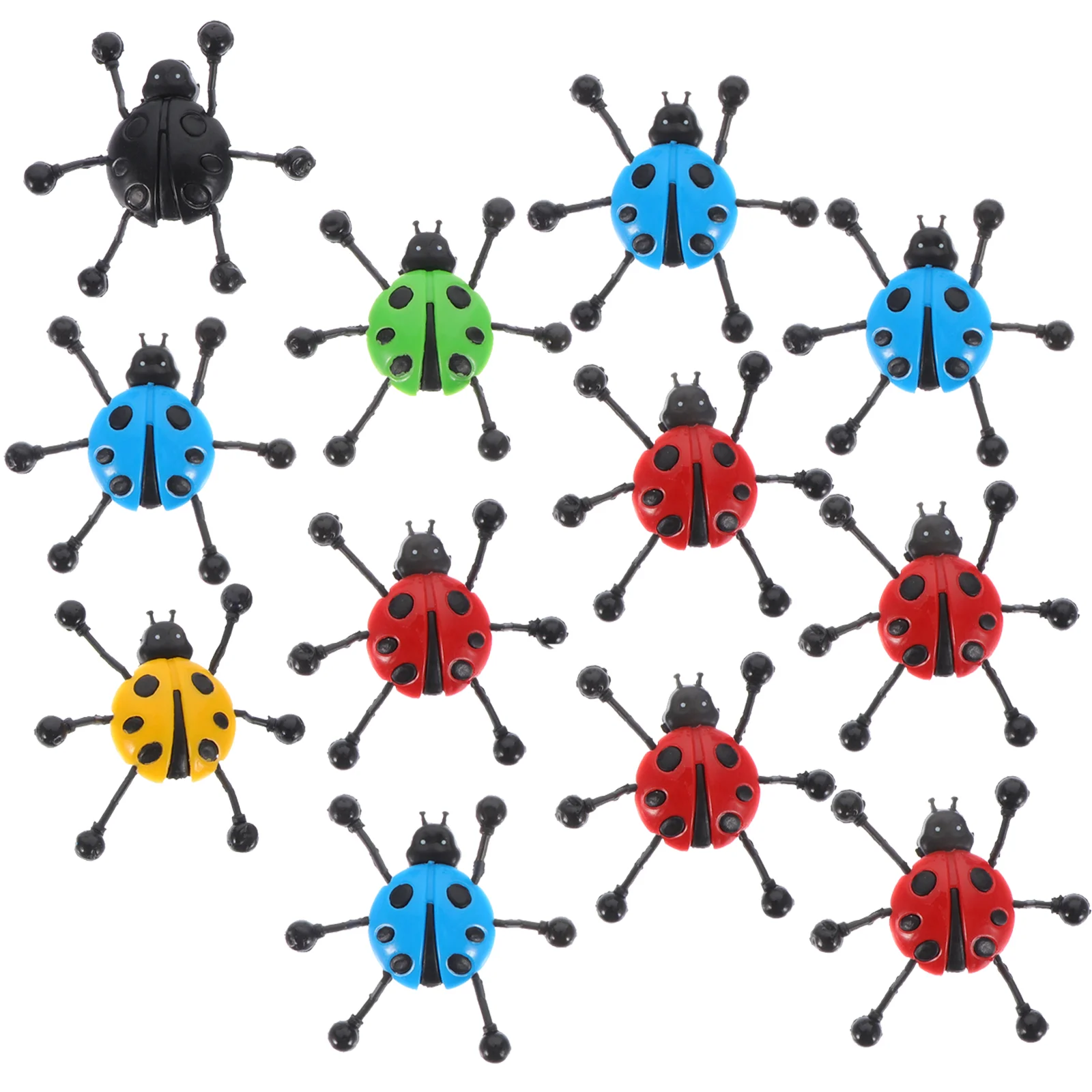 

12 Pcs Climbing Wall Ladybug Toy Educational Toys Strange Plaything Sticky Ladybirds Funny Kids Party Trick Window
