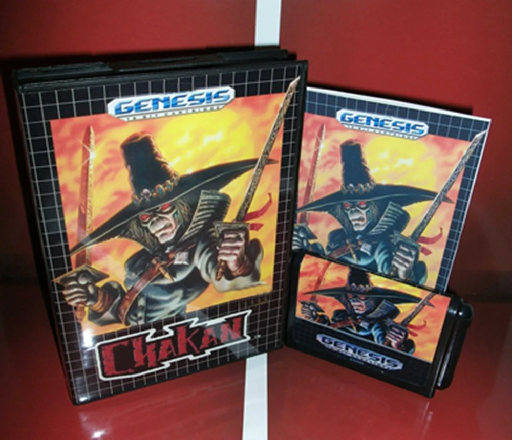 Gorąca wyprzedaż Chakan z nami pudełko i instrukcja książki 16-bitowe karta gry MD na konsole Sega MegaDrive Genesis