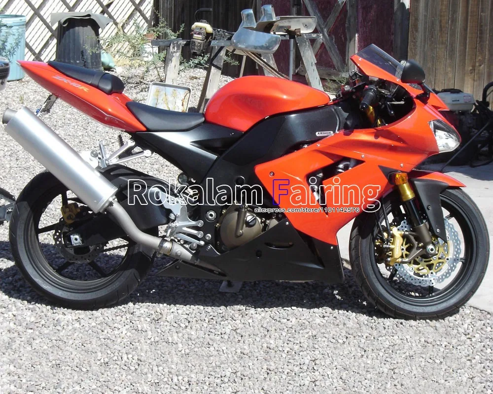 

ABS Cowling For Kawasaki NINJA Plastic Fairing ZX-10R 2004 2005 ZX 10R 04 05 ZX10R Orange Motorcycle Cowling (Injection molding