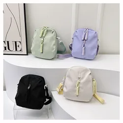 Waterproof Candy Color Crossbody Bag Korean Nylon Sweet Transparent Pocket Solid Color Simple Shoulder Bag