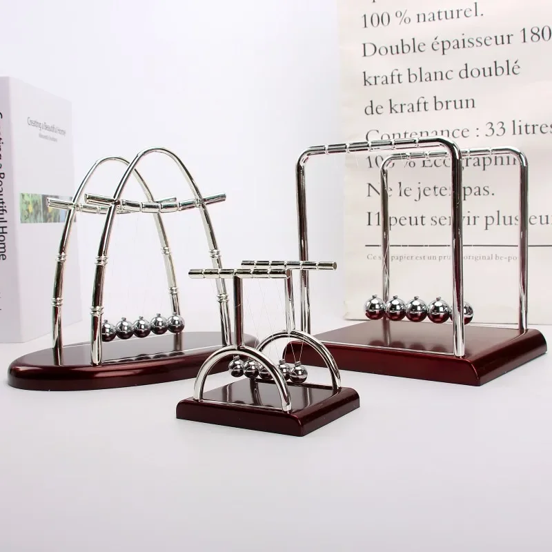 Newton Cradle Balance Steel Balls Perpetual Motion Collision Ball School Teaching Physics Science Pendulum Toy Home Decoration view 2