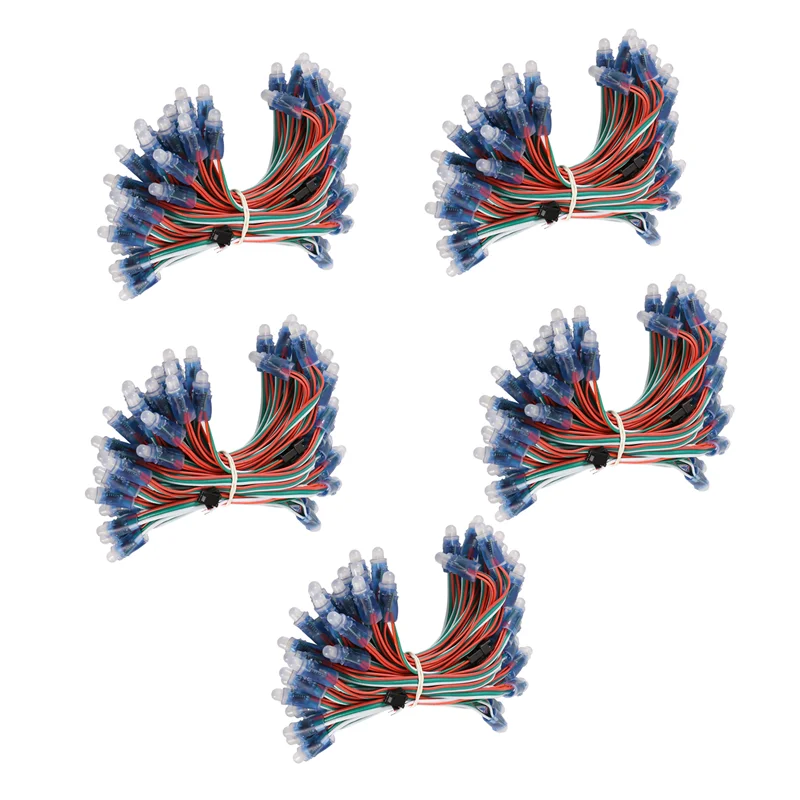 ABDE-500Pcs 12mm ws2811 módulo de luz de pixel led colorido dc5v ip68 à prova dip68 água rgb 2811 1903 ic digital led luz de natal