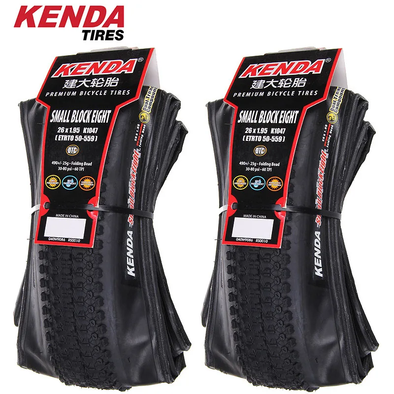 

2PCS KENDA Bicycle Tire 26x1.95 27.5x1.95 SMALL BLOCK EIGHT Foldable Tire for Bicycles MTB Tyre Mountain Bike Light Weight Black