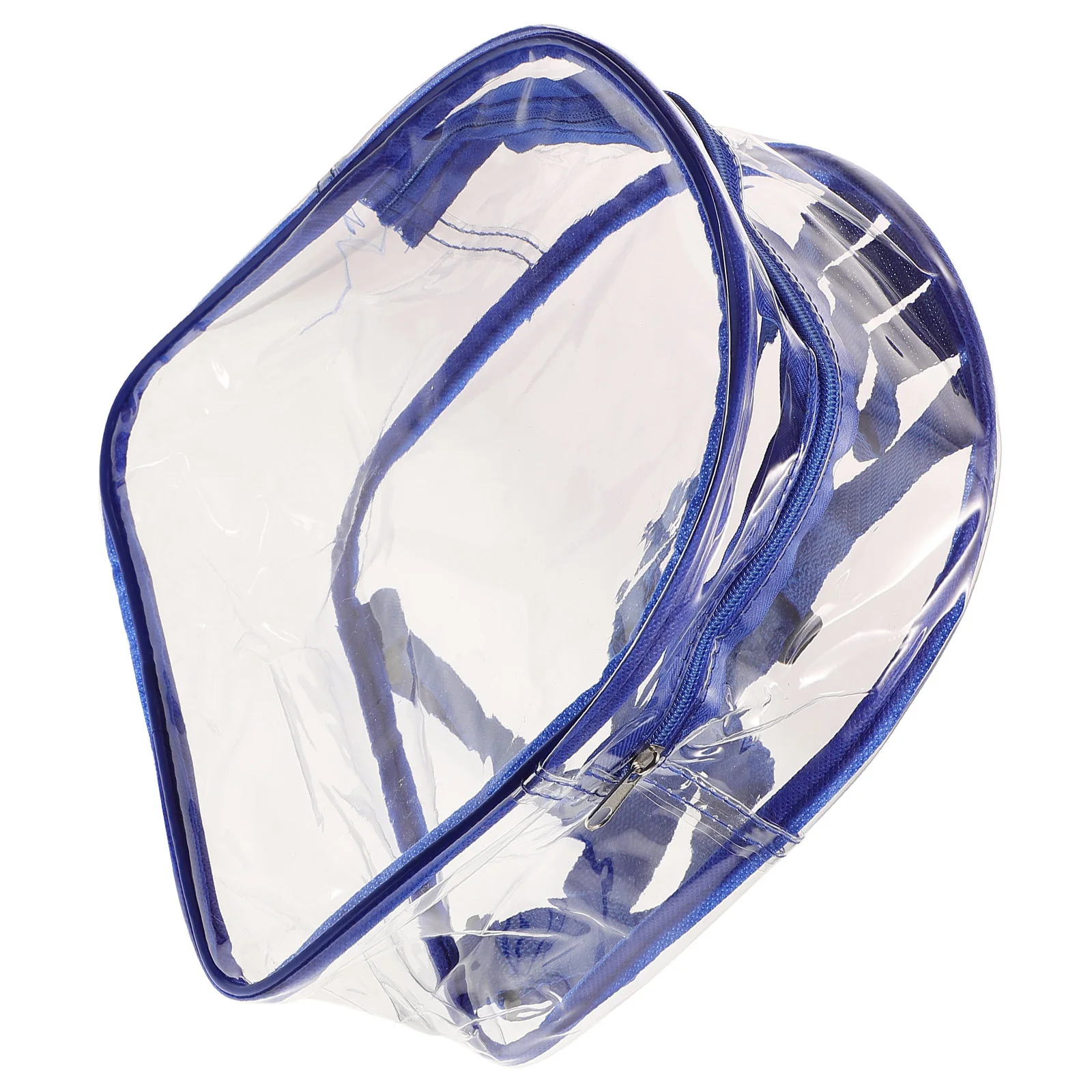 

Summer Beach Transparent PVC Backpack 26x25x12cm Blue Clear Bag Women Travel Concert Stadium Approved Mini Heavy Duty Backpack