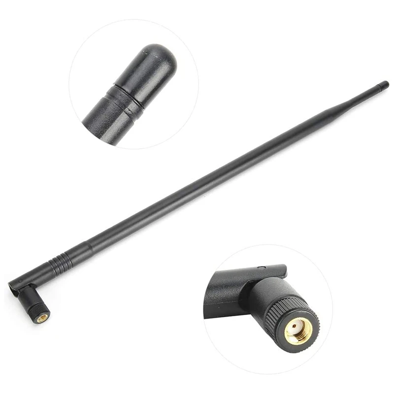 Antena WiFi de 12dBi, 2,4G/5G, banda Dual, alta ganancia, largo alcance, conector RP?SMA para red inalámbrica