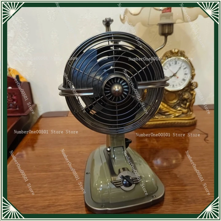 

Retro Electric Fan Household Light Sound Mechanical Air Circulation Nostalgic Table Fan
