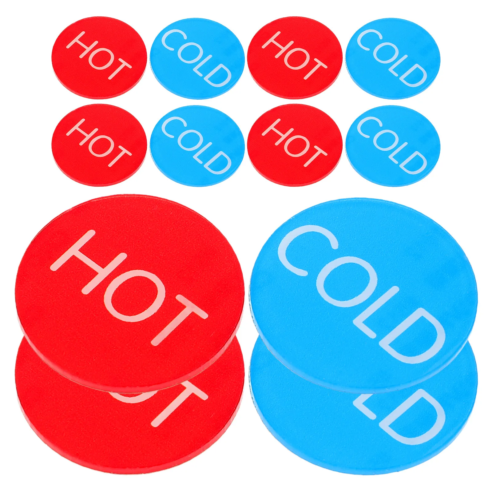 Hot Cold Water Stickers Faucet Indicator Bathroom Kitchen Reusable Reminder Signs Rustic Design Elegant