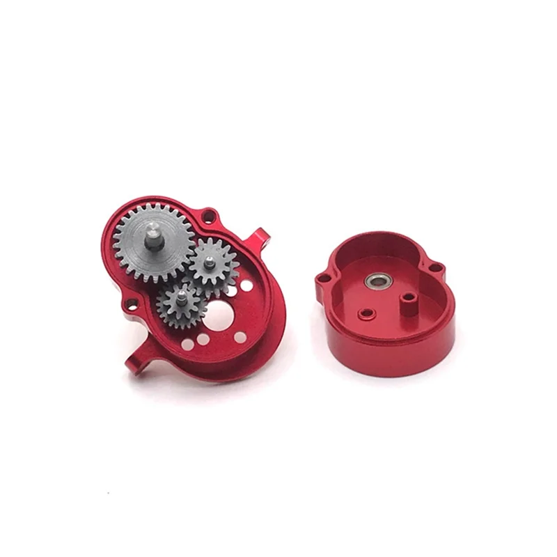 

YSUN-Metal Transmission Gearbox With 370 Motor & Steel Gear For WPL D12 D42 1/10 RC Car Upgrade Parts Accessories